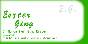 eszter ging business card